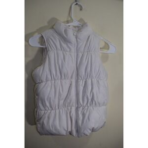 Old Navy Frost Free Puffer Vest Sleeveless Jacket Cream GIRLS M 8 Winter‎